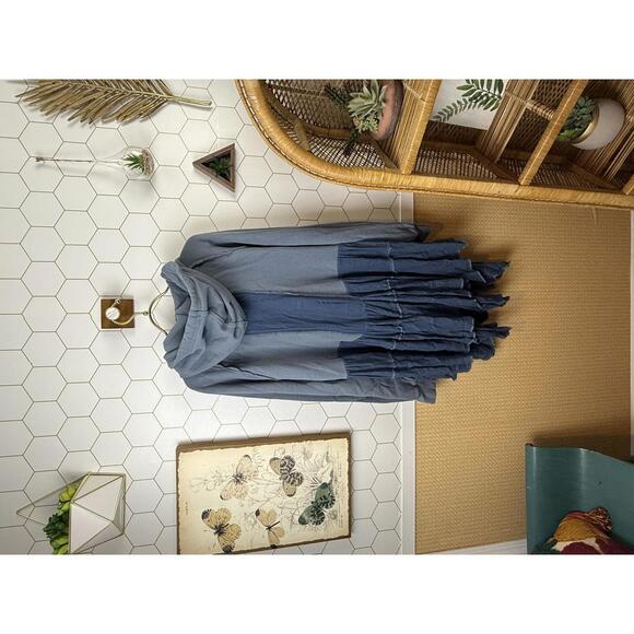 Free People Moon Dust Hooded CardiganSweatshirt in Washed Blue - Size - Medium - Picture 4 of 6